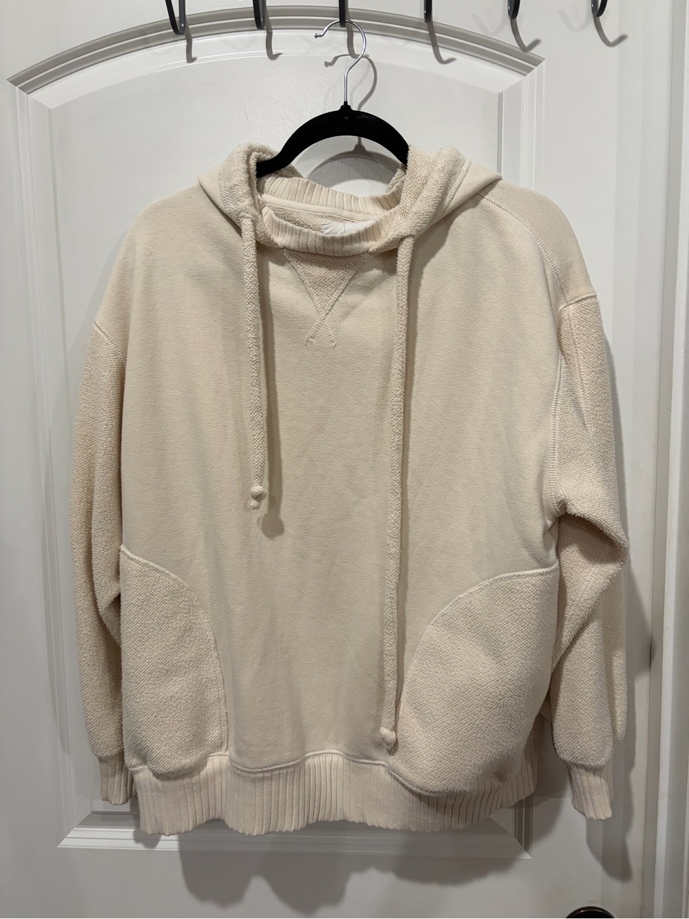 aerie Cream Crewneck Hoodie Sweater